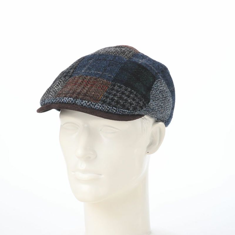 ステットソンのハンチング HARRISTWEED FIVE PATCHWORK HUNTING（ハリスツイード ファイブパッチワーク ハンチング） SE841 ネイビー