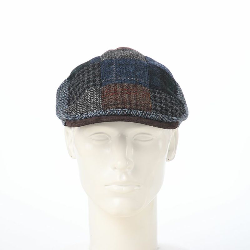 ステットソンのハンチング HARRISTWEED FIVE PATCHWORK HUNTING（ハリスツイード ファイブパッチワーク ハンチング） SE841 ネイビー