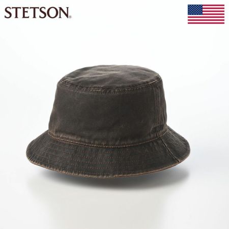 ステットソンのソフトハット PU COATING BUCKET HAT（PUコーティング バケットハット） ST234 ダークブラウン