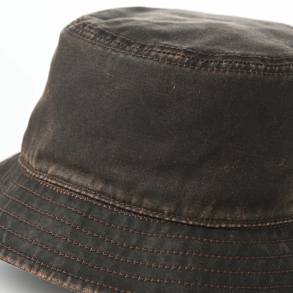 ステットソンのソフトハット PU COATING BUCKET HAT（PUコーティング バケットハット） ST234 ダークブラウン