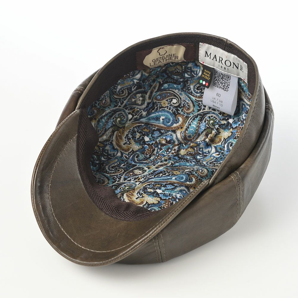 マローネのキャスケット Dublino Lamb Leather（ダブリーノ ラムレザー） BN141 カーキ
