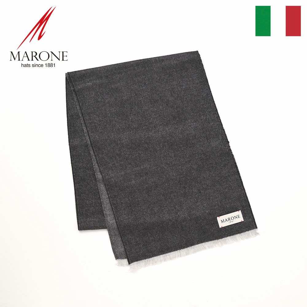 マローネのスカーフ Bicolor Scarf（バイカラー スカーフ） 46984 ブラック