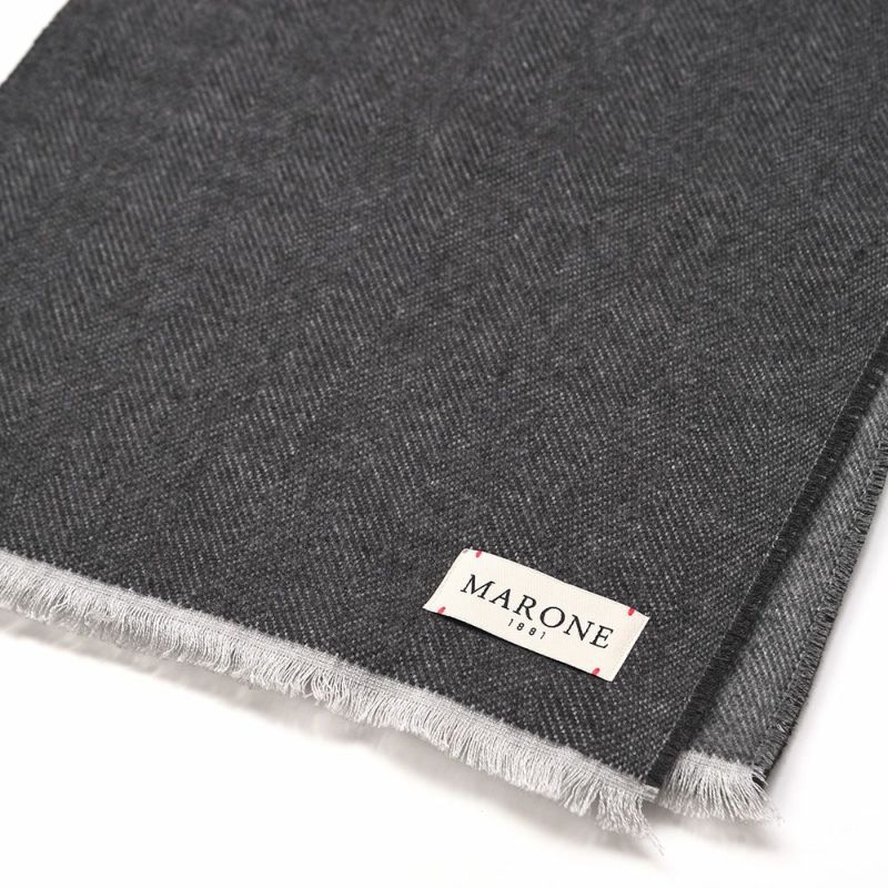 マローネのスカーフ Bicolor Scarf（バイカラー スカーフ） 46984 ブラック