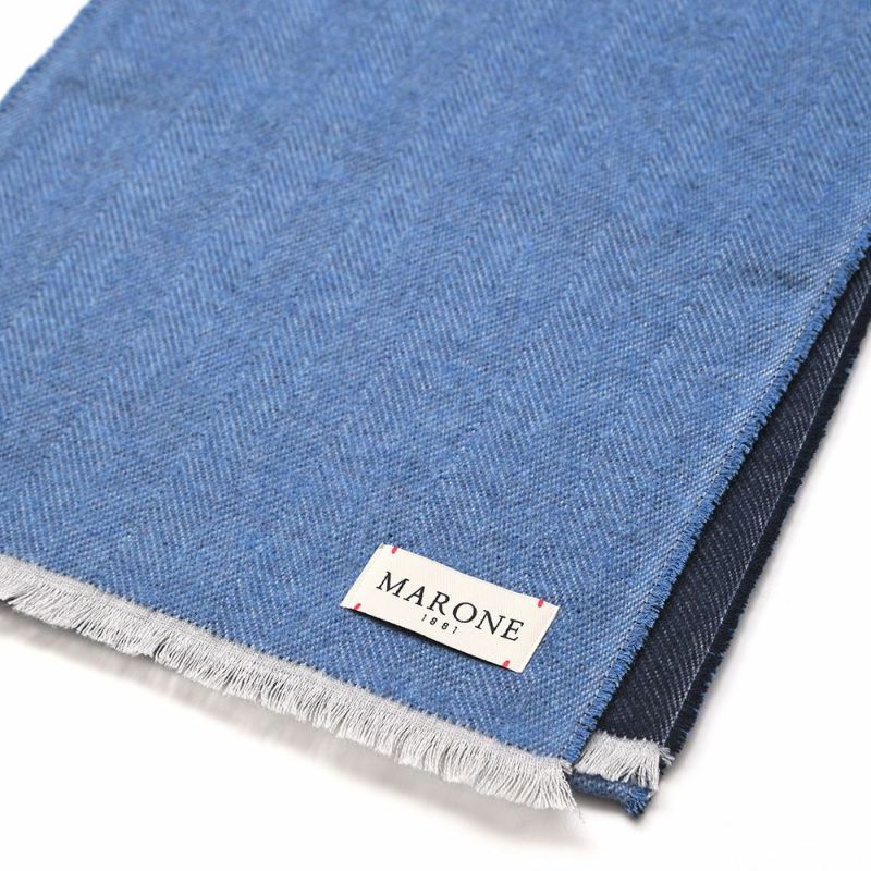 マローネのスカーフ Bicolor Scarf（バイカラー スカーフ） 46984 ブルー
