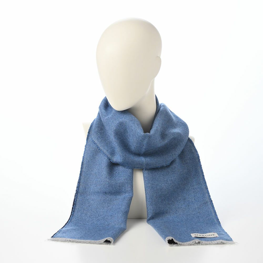 マローネのスカーフ Bicolor Scarf（バイカラー スカーフ） 46984 ブルー