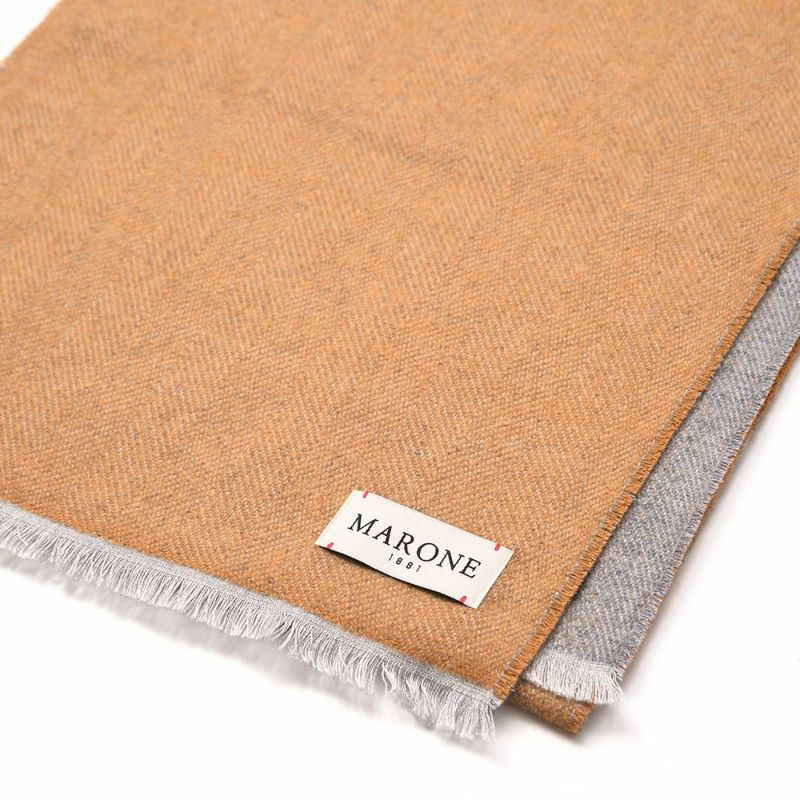 マローネのスカーフ Bicolor Scarf（バイカラー スカーフ） 46984 オレンジ