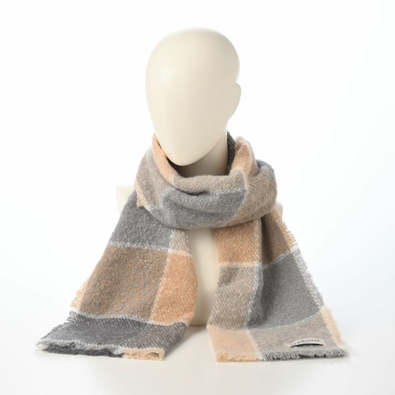 マローネのスカーフ Block Check Scarf（ブロックチェック スカーフ） 46995 サンド