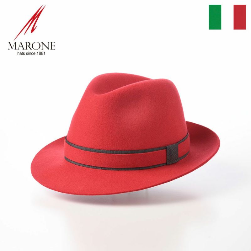 マローネのフェルトハット Battito Wool Hat（バッティート ウールハット）  レッド