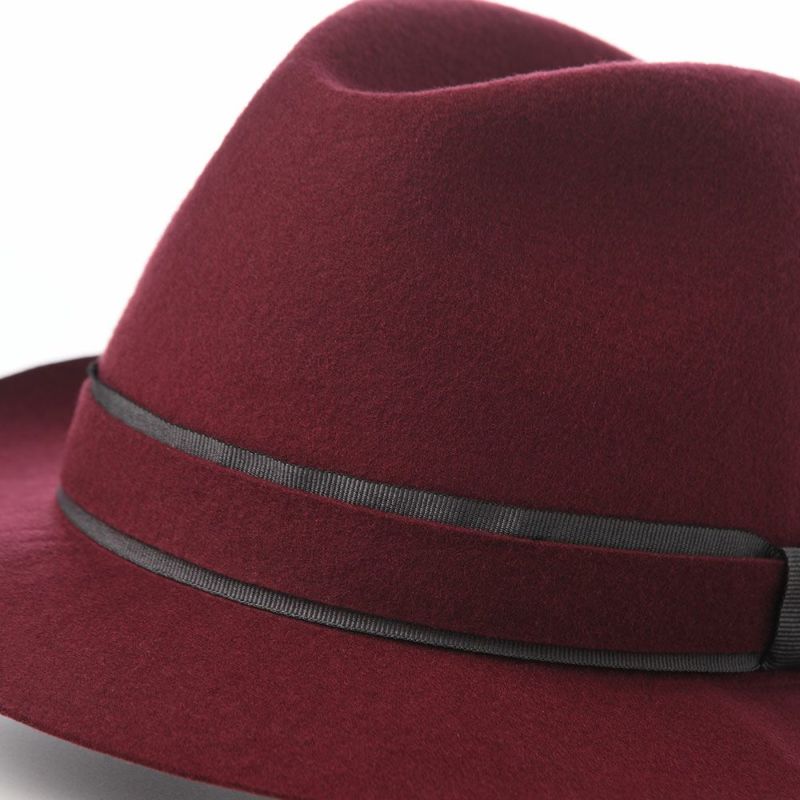 マローネのフェルトハット Battito Wool Hat（バッティート ウールハット）  ワインレッド