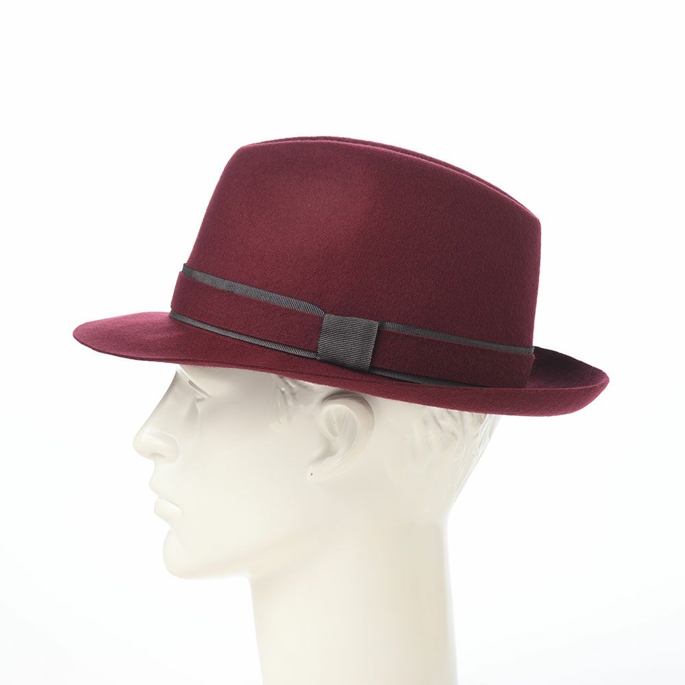 マローネのフェルトハット Battito Wool Hat（バッティート ウールハット）  ワインレッド