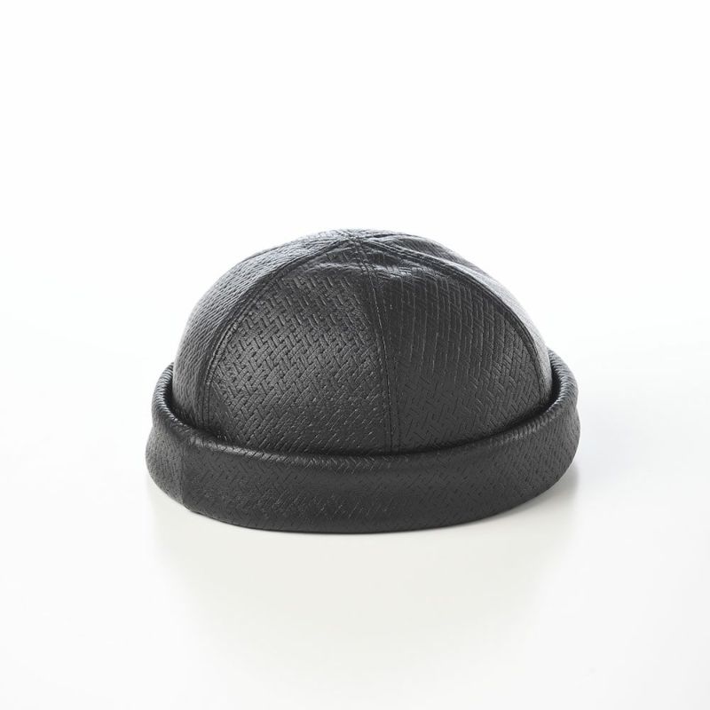 マローネのロールキャップ Calf Leather Cap（カーフレザー キャップ） BN148 ブラック