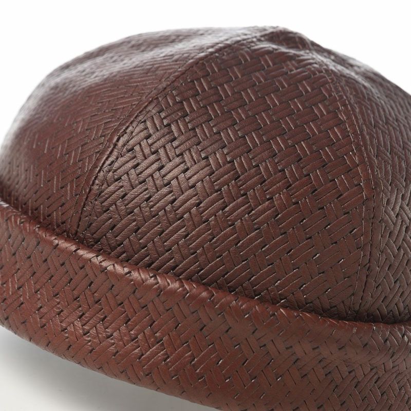 マローネのロールキャップ Calf Leather Cap（カーフレザー キャップ） BN148 ブラウン