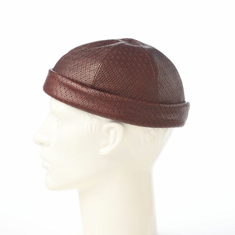 マローネのロールキャップ Calf Leather Cap（カーフレザー キャップ） BN148 ブラウン