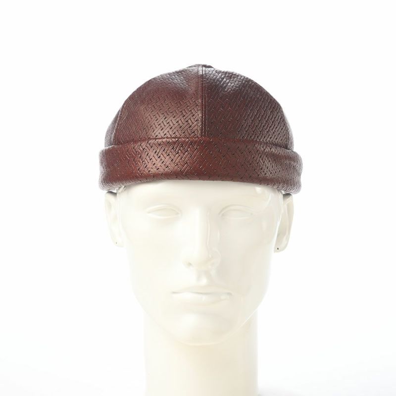 マローネのロールキャップ Calf Leather Cap（カーフレザー キャップ） BN148 ブラウン