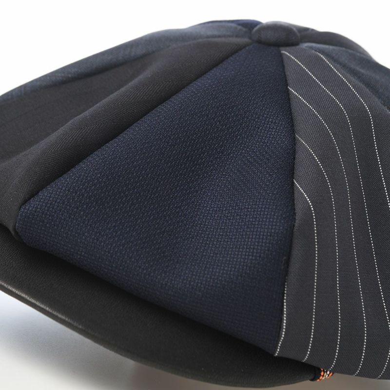 イケガミ帽子工房のキャスケット Tailor Eight II（テーラーエイト） ネイビーミックス