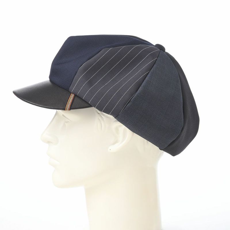 イケガミ帽子工房のキャスケット Tailor Eight II（テーラーエイト） ネイビーミックス