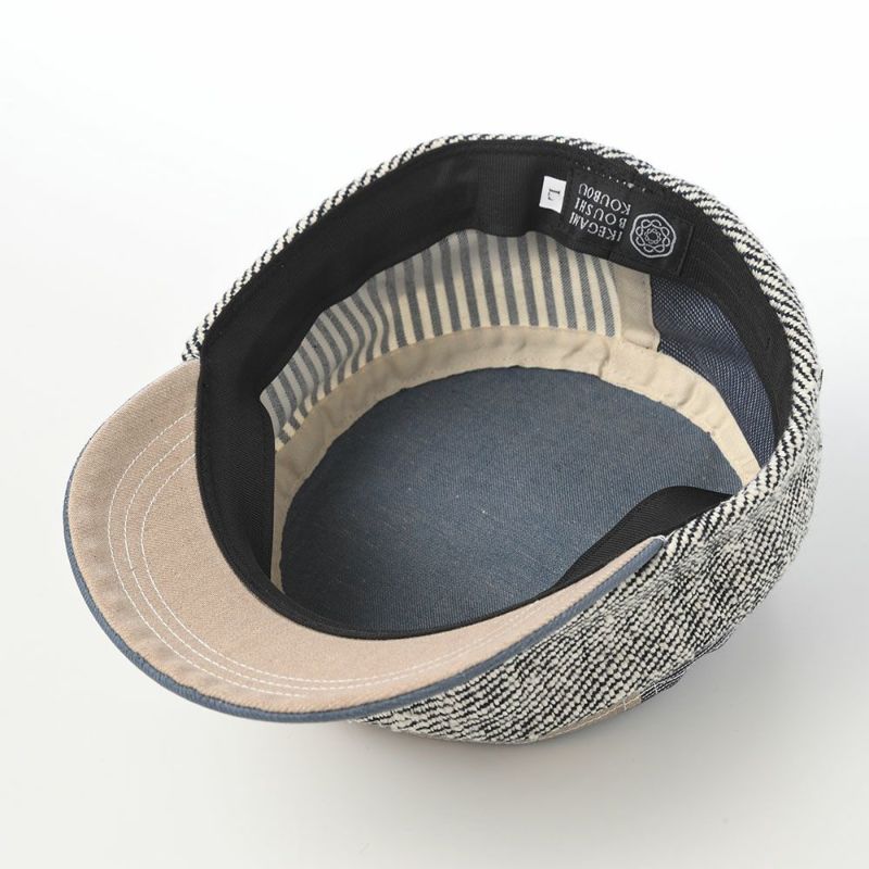 イケガミ帽子工房のワークキャップ Handloom Roll（ハンドルーム ロール） ブルーミックス