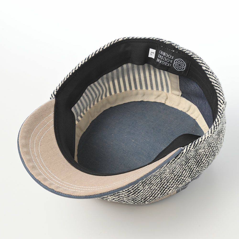 イケガミ帽子工房のワークキャップ Handloom Roll（ハンドルーム ロール） ブルーミックス