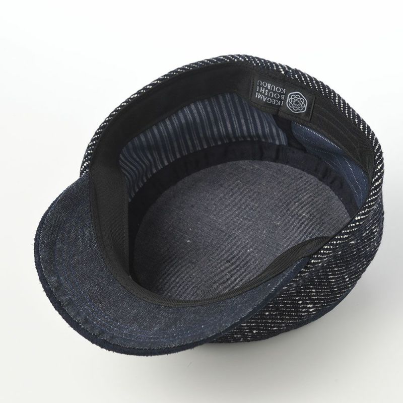 イケガミ帽子工房のワークキャップ Handloom Roll（ハンドルーム ロール） ネイビーミックス