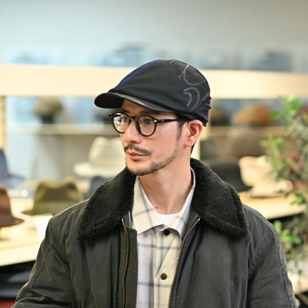 イケガミ帽子工房のハンチング Crafted Hunting II（クラフテッドハンチング） ネイビーミックス