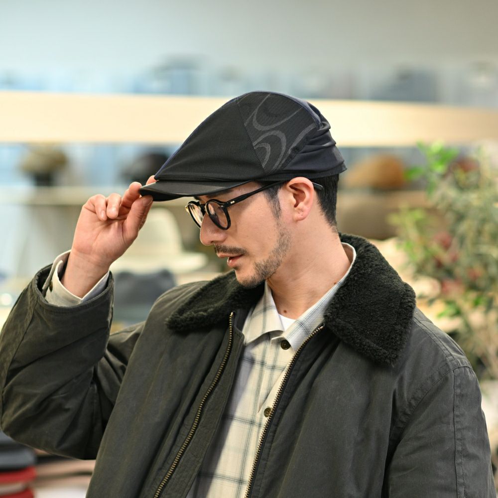 イケガミ帽子工房のハンチング Crafted Hunting II（クラフテッドハンチング） ネイビーミックス