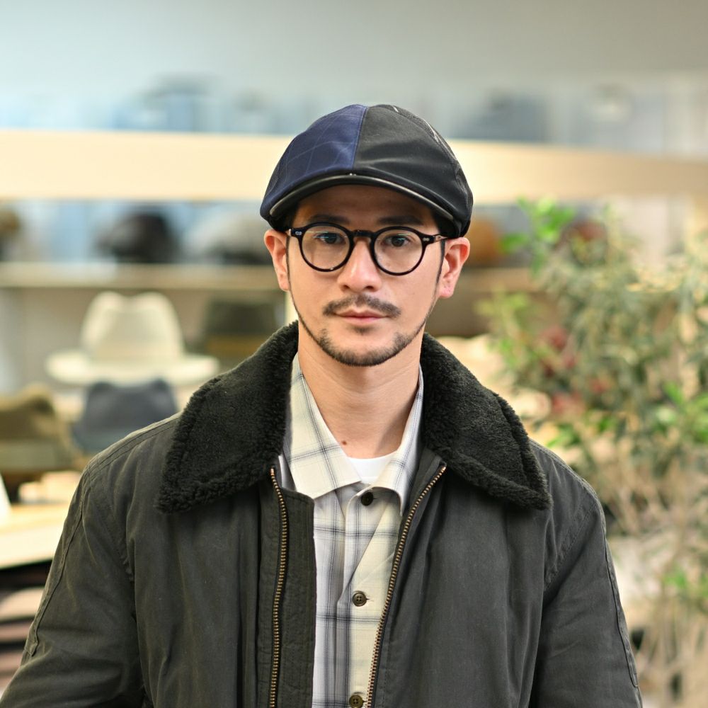 イケガミ帽子工房のハンチング Crafted Hunting II（クラフテッドハンチング） ネイビーミックス