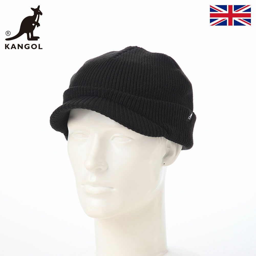 カンゴールのニット帽 SLICED PEAK BEANIE（スライスト ピーク ビーニー） ブラック
