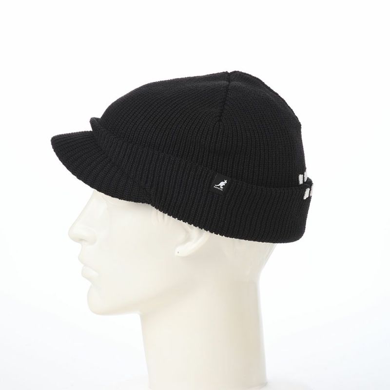 カンゴールのニット帽 SLICED PEAK BEANIE（スライスト ピーク ビーニー） ブラック