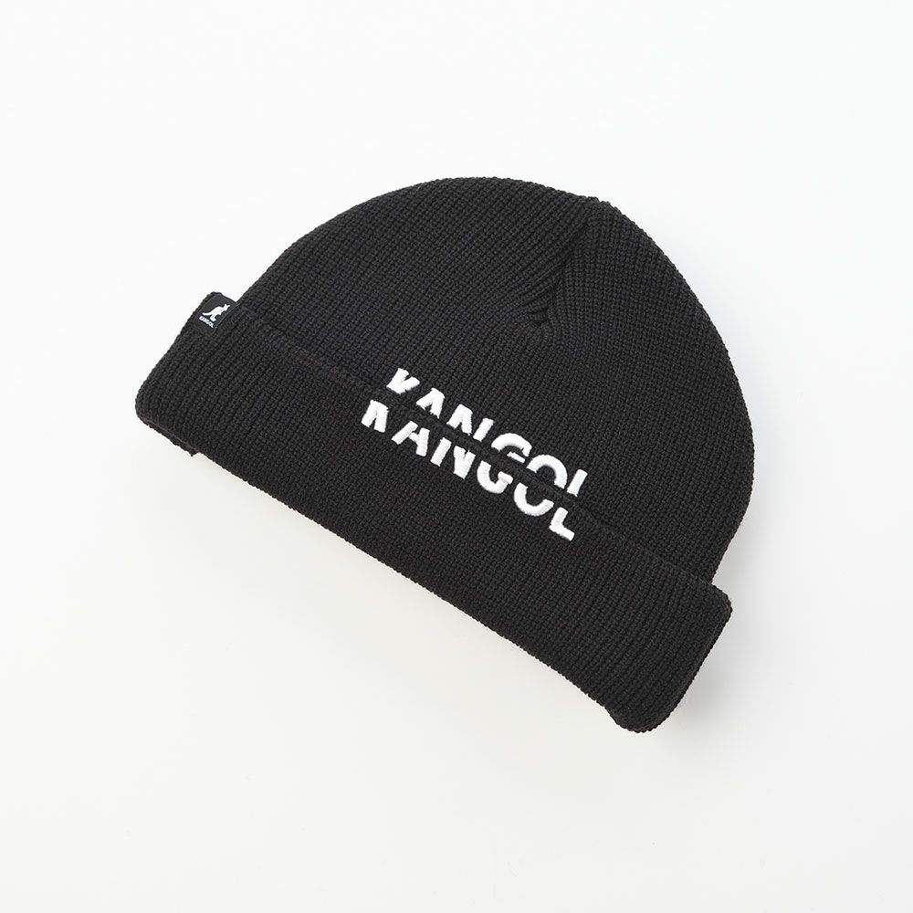 カンゴールのニット帽 SLICED PEAK BEANIE（スライスト ピーク ビーニー） ブラック