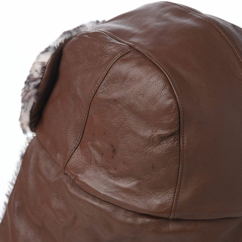 ノルの飛行帽 Animal flight cap leather（アニマル フライトキャップ レザー） ブラウン