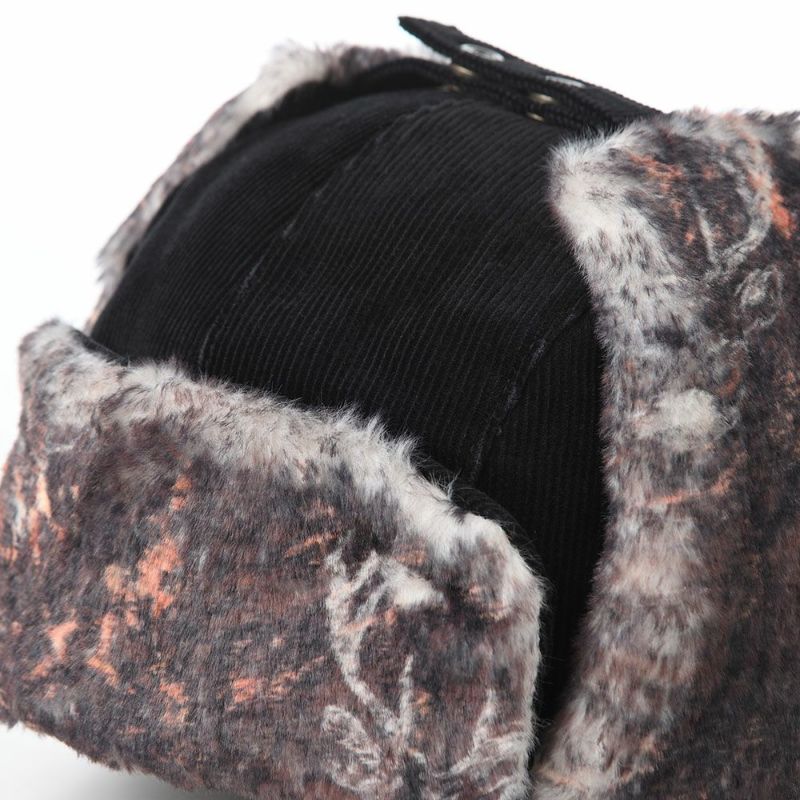 ノルの飛行帽 Animal flight cap corduroy（アニマル フライトキャップ コーデュロイ） ブラック