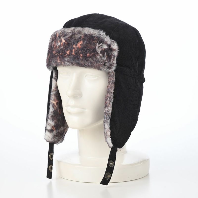 ノルの飛行帽 Animal flight cap corduroy（アニマル フライトキャップ コーデュロイ） ブラック