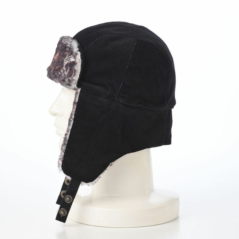 ノルの飛行帽 Animal flight cap corduroy（アニマル フライトキャップ コーデュロイ） ブラック