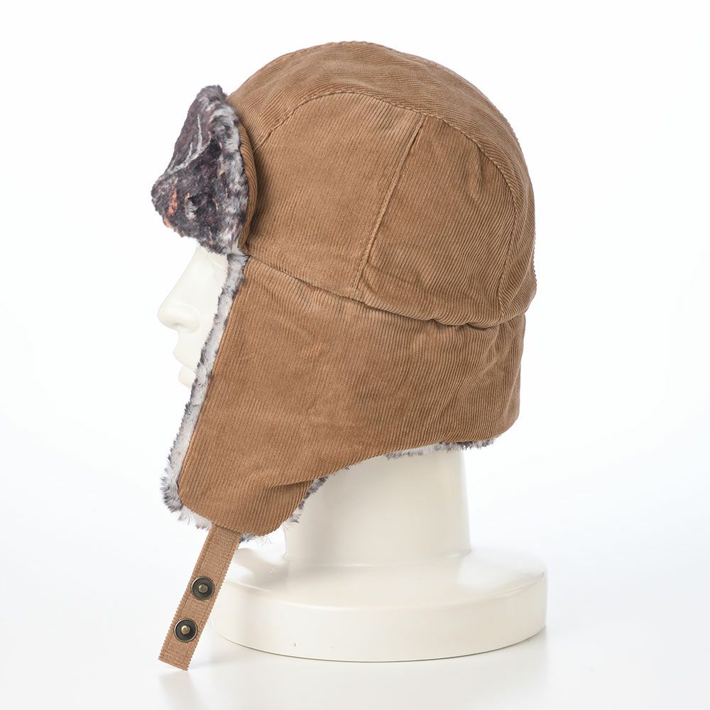 ノルの飛行帽 Animal flight cap corduroy（アニマル フライトキャップ コーデュロイ） モカ