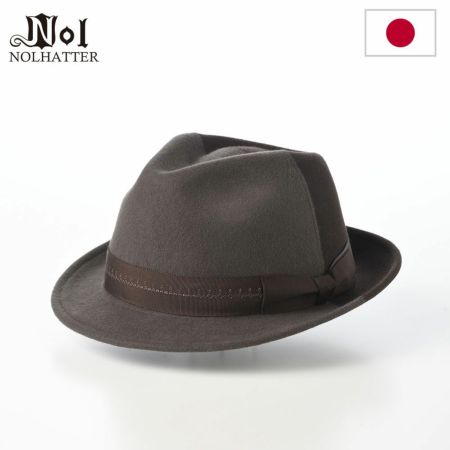 ノルのフェルトハット Half and half（ハーフアンドハーフ） チャコール
