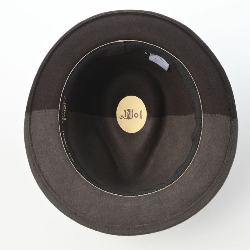 ノルのフェルトハット Half and half（ハーフアンドハーフ） チャコール