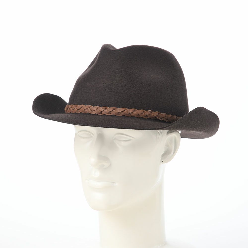 ノルのウエスタンハット Felt western（フェルトウエスタン） ブラウン