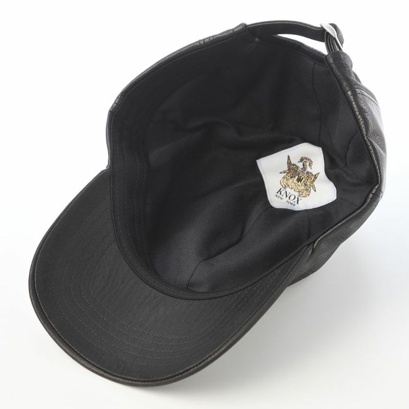 ノックスのキャップ 8panel Leather Cap（8パネル レザー キャップ） ブラック