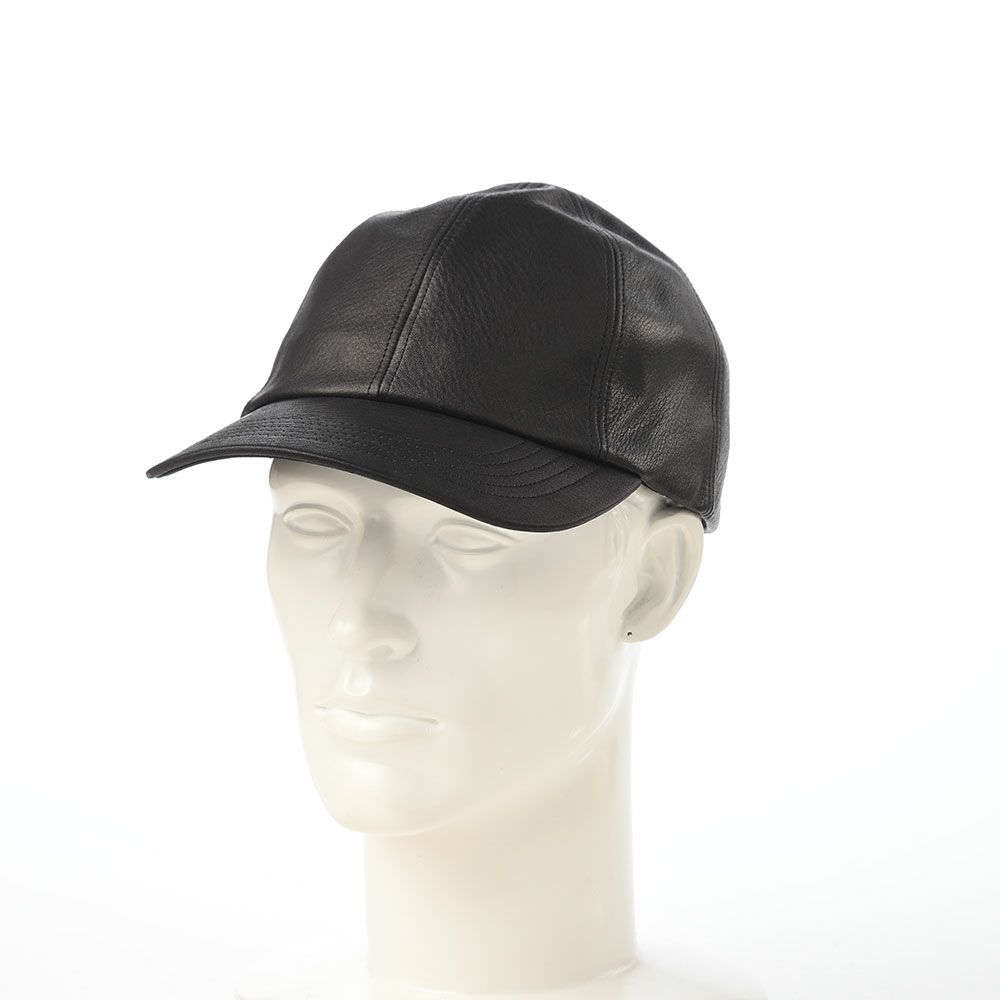 ノックスのキャップ 8panel Leather Cap（8パネル レザー キャップ） ブラック