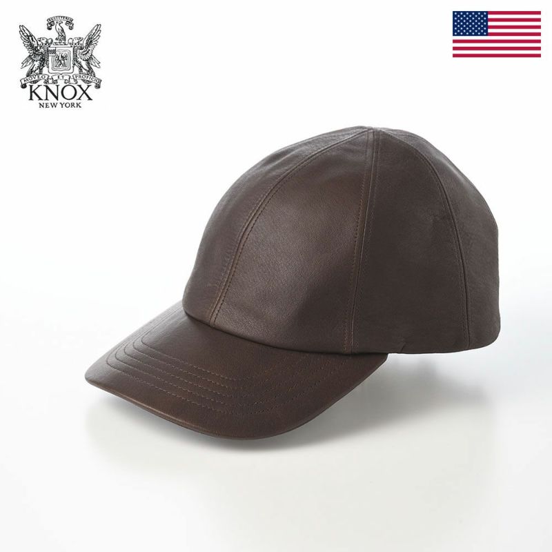 ノックスのキャップ 8panel Leather Cap（8パネル レザー キャップ） ブラウン