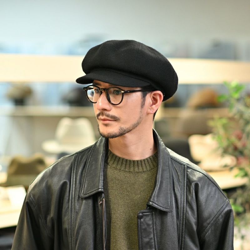 ノックスのキャスケット Wool Serge Casquette（ウールサージ キャスケット） ブラック
