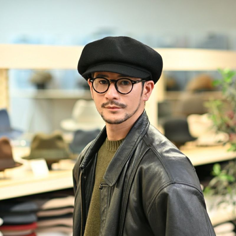 ノックスのキャスケット Wool Serge Casquette（ウールサージ キャスケット） ブラック