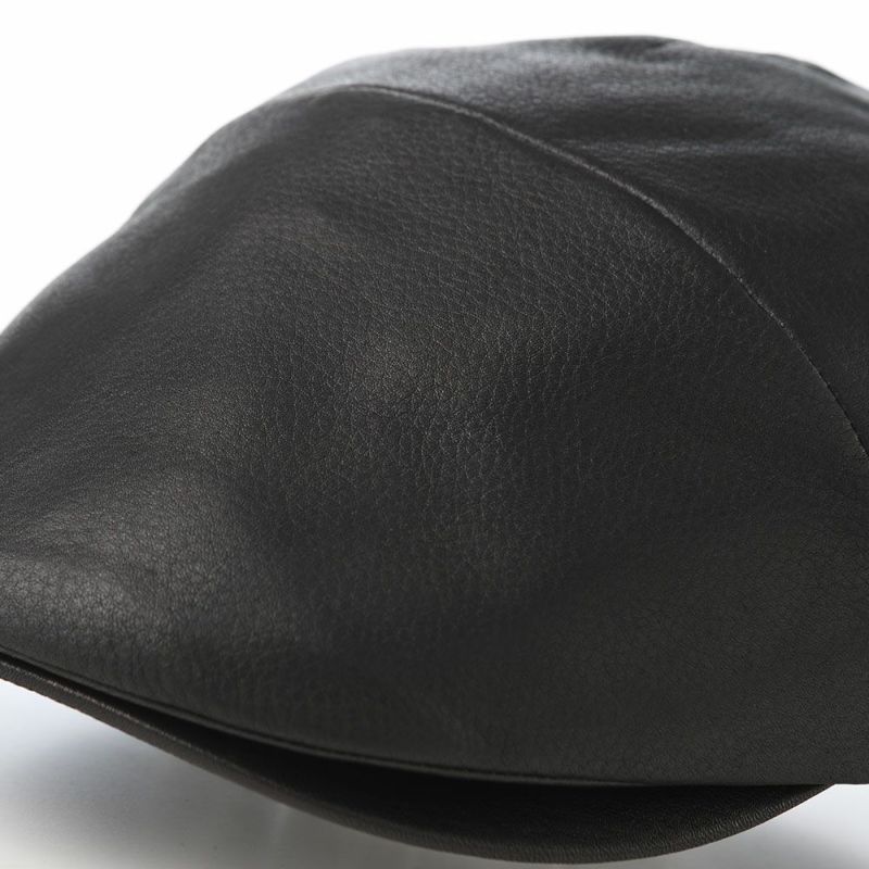 ノックスのハンチング Leather Ivy Cap（レザー アイビーキャップ） ブラック