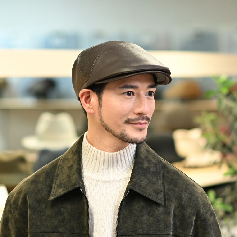 ノックス ハンチング Leather Ivy Cap（レザー アイビーキャップ