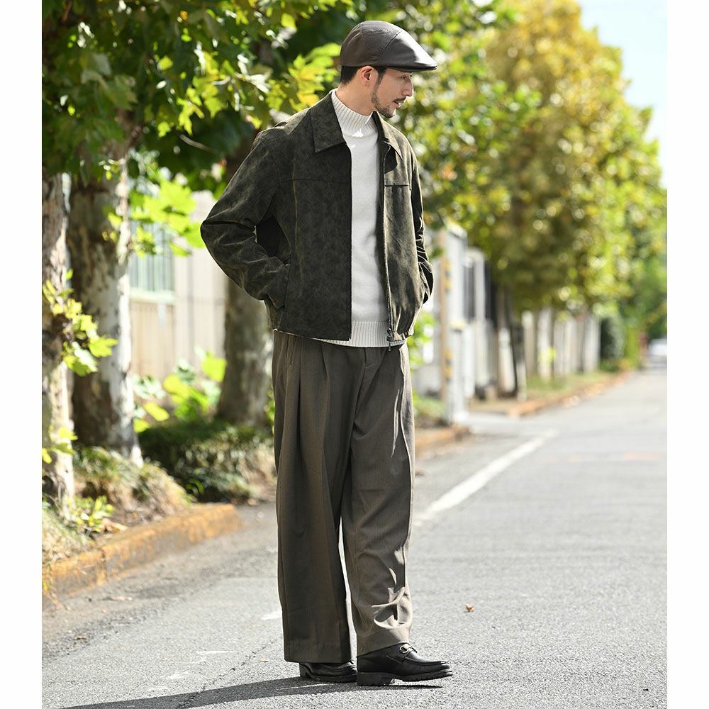 ノックスのハンチング Leather Ivy Cap（レザー アイビーキャップ） ブラウン