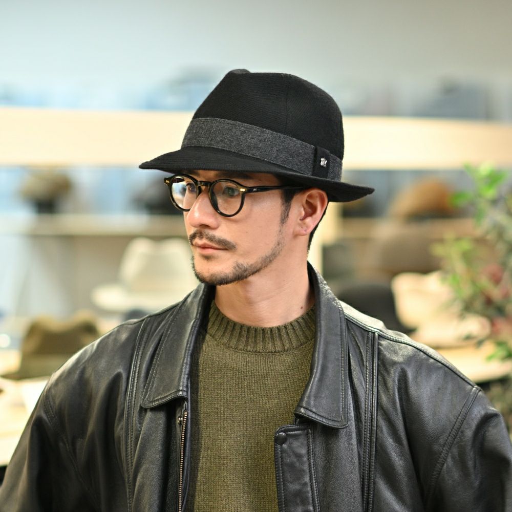 ノックスのソフトハット Wool Serge Windsor（ウールサージ ウインザー） ブラック