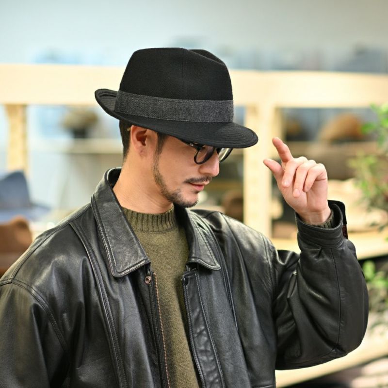 ノックスのソフトハット Wool Serge Windsor（ウールサージ ウインザー） ブラック