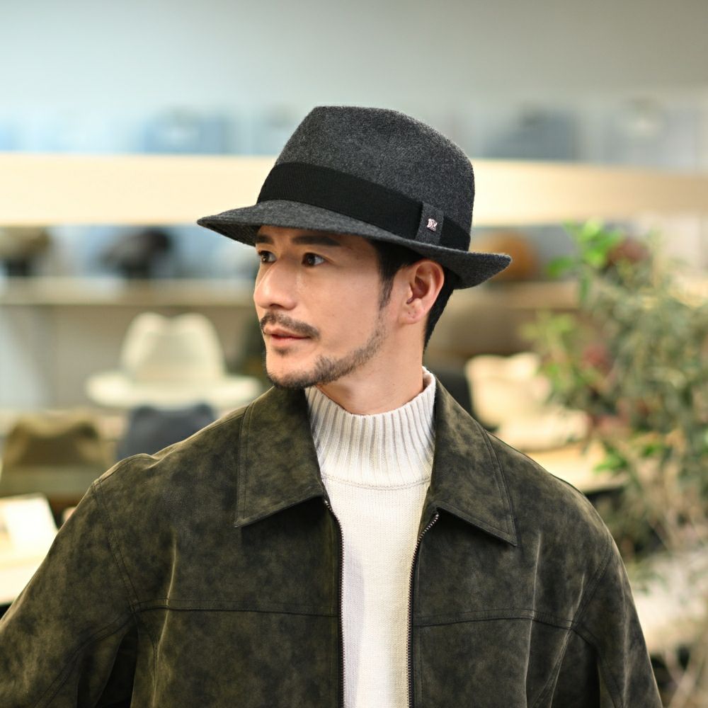 ノックスのソフトハット Wool Serge Windsor（ウールサージ ウインザー） チャコール