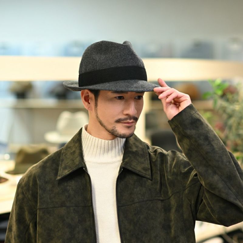 ノックスのソフトハット Wool Serge Windsor（ウールサージ ウインザー） チャコール