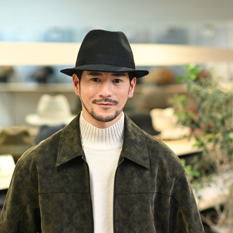 ノックスのソフトハット Melange Serge Corduroy Lescaut（メランジサージ コーデュロイ レスコー）922607R ブラック